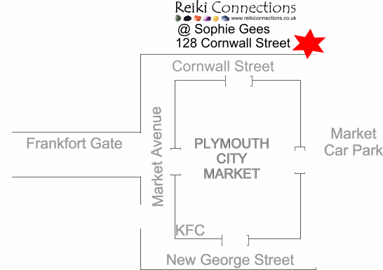 Reiki Connections map Plymouth
